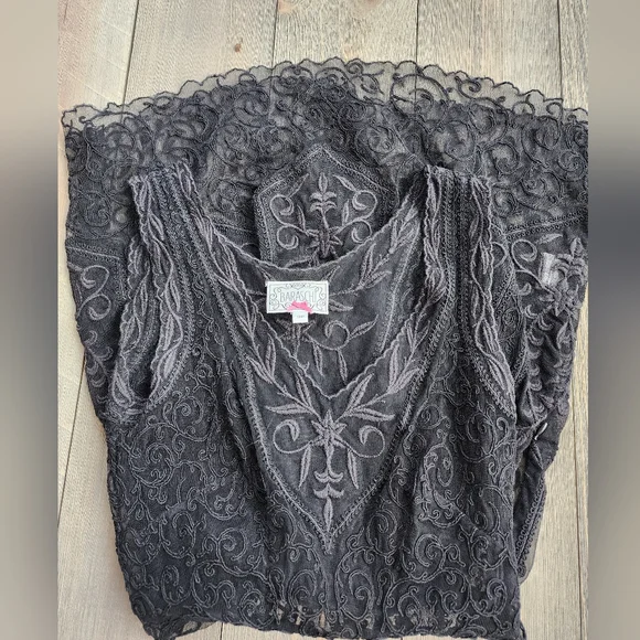 Anthropologie Yoana Baraschi Lace V-Neck Dress EUC - Picture 3 of 9